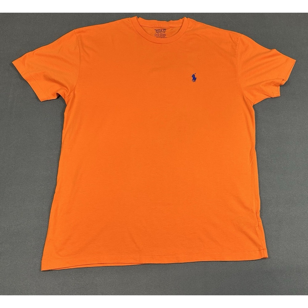 Polo Ralph Lauren T-Shirt Mens Size Small Orange Pony Logo